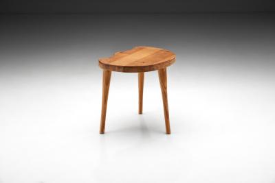 Danish Solid Pine Tripod Stool Denmark 1960s
