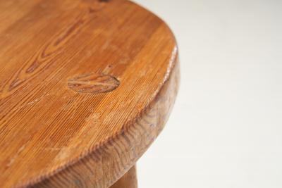 Danish Solid Pine Tripod Stool Denmark 1960s