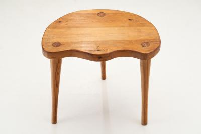 Danish Solid Pine Tripod Stool Denmark 1960s