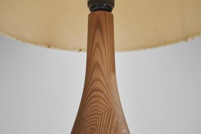 Danish Solid Wood Tear Drop Table Lamp Denmark 20th Century
