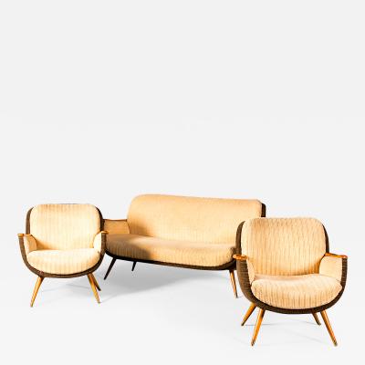 Danish Superb Design Set of 1 Couch and 2 Chairs in Vintage Condition