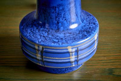 Danish Table Lamp in Blue Ceramic 1960s