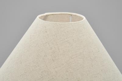 Danish Table Lamp with Solid Wood Base Denmark ca 1960s