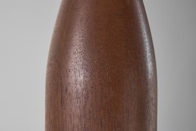 Danish Table Lamp with Solid Wood Base Denmark ca 1960s