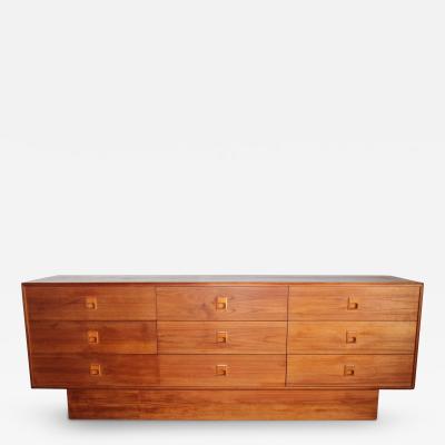 Danish Teak 9 Draw Dresser