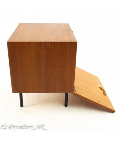 Danish Teak Mid Century Key Holder Nightstand
