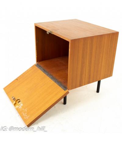 Danish Teak Mid Century Key Holder Nightstand