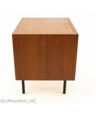 Danish Teak Mid Century Key Holder Nightstand