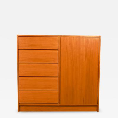 Danish Teak Mid Century Tall Dresser Wardrobe