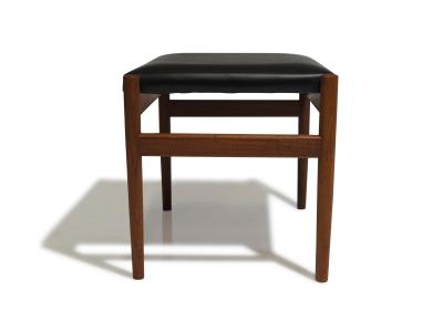 Danish Teak Ottoman in Original Vinyl