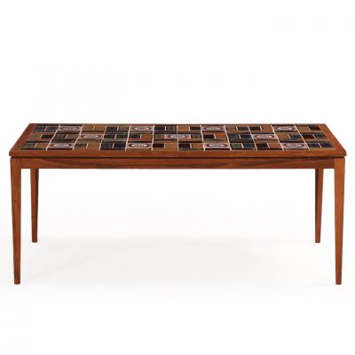 Danish Teak Tile Top Coffee Table