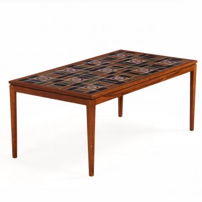 Danish Teak Tile Top Coffee Table