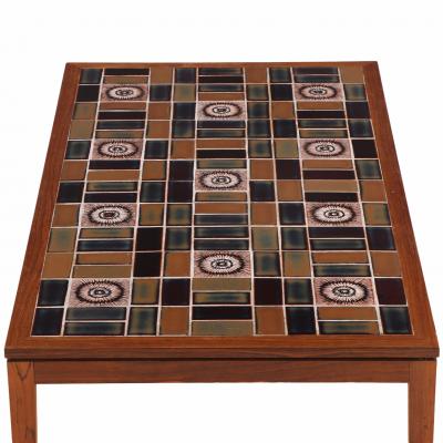 Danish Teak Tile Top Coffee Table