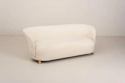 Danish Three Seater Sofa Upholstered in Casentino Tuscan Fabric Denmark 1940s