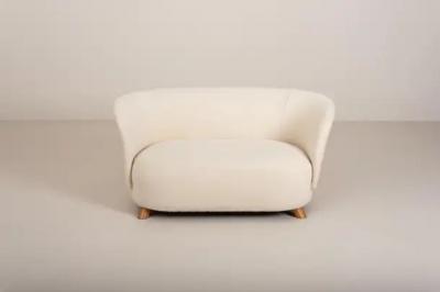 Danish Two Seater Sofa Upholstered in Casentino Tuscan Fabric Denmark 1940s