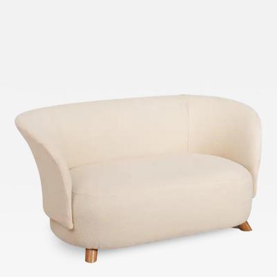 Danish Two Seater Sofa Upholstered in Casentino Tuscan Fabric Denmark 1940s