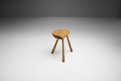 Danish Wooden Tripod Milking Stool Denmark 1940s
