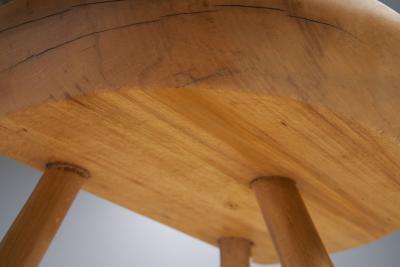 Danish Wooden Tripod Milking Stool Denmark 1940s