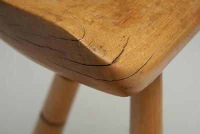 Danish Wooden Tripod Milking Stool Denmark 1940s