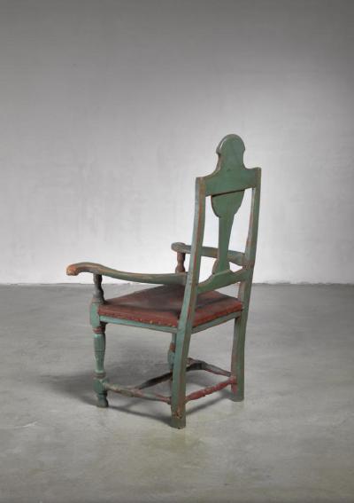 Danish folk art chair from 1782