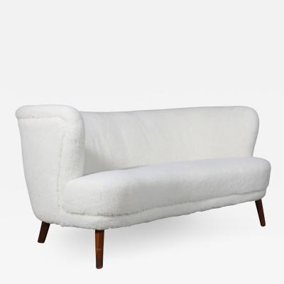 Danish furniture manufacturer Two seater sofa with lambswool