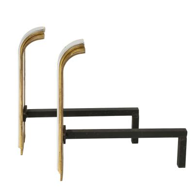 Danny Alessandro Danny Alessandro Andirons Brass Nickel Chrome 1980s