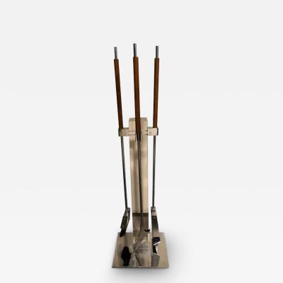 Danny Alessandro Fabulous Set Danny Alessandro Fireplace Tools in Lucite and Chrome Mid Century