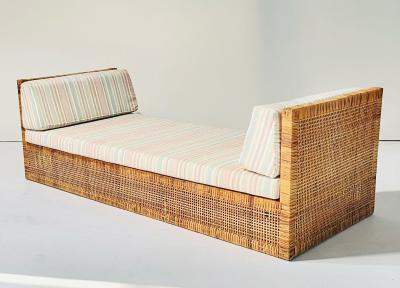 Danny Ho Fong Danny Ho Fong for Tropi Cal Basket Weave Cane Daybed 1965