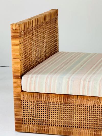 Danny Ho Fong Danny Ho Fong for Tropi Cal Basket Weave Cane Daybed 1965