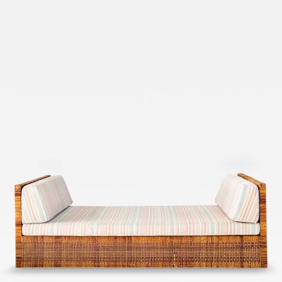 Danny Ho Fong Danny Ho Fong for Tropi Cal Basket Weave Cane Daybed 1965