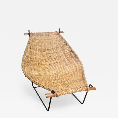 Danny Ho Fong Rattan and Iron Sling Chair by Danny Ho Fong for Tropi cal
