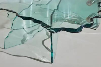 Danny Lane Danny Lane Hand Shaped Glass Shell Coffee Table for Fiam 1989
