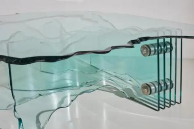 Danny Lane Danny Lane Hand Shaped Glass Shell Coffee Table for Fiam 1989