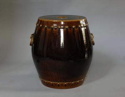 Dark Glazed Ceramic Stools