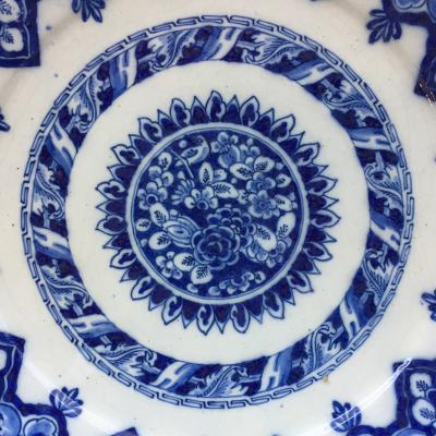 Dated 1713 Dutch Delftware Plates with Birds and Flowers