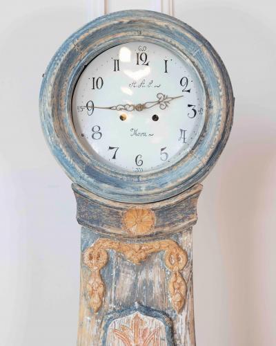 Dated 1809 Swedish Longcase Clock with Original Folk Art Decoration