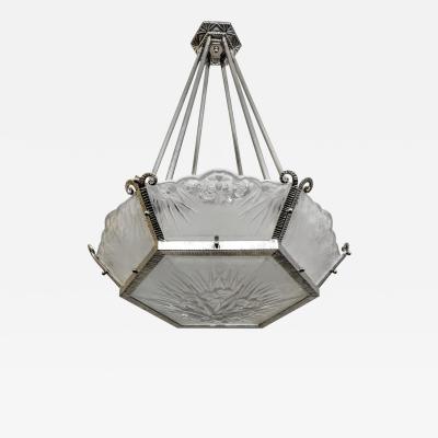 Daum Lorrain French Art Deco Chandelier by Daum Lorrain