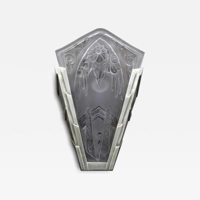 Daum Lorrain Pair of French Art Deco Wall Sconces by Lorrain Nancy