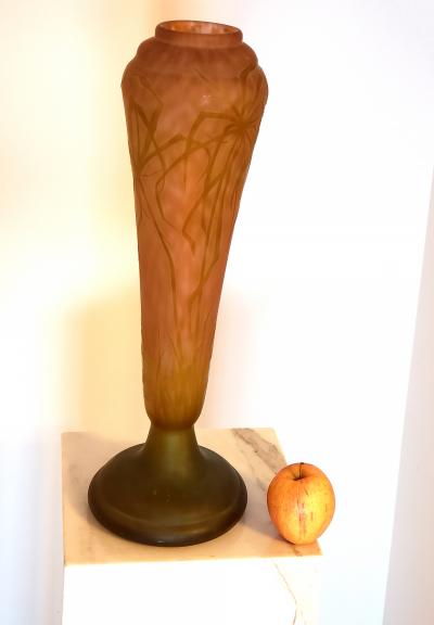 Daum Nancy Daum Nancy Vase Art Nouveau Cameo French Art Glass 20 5 inches