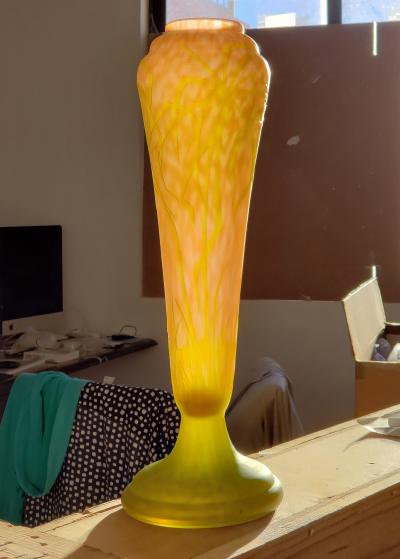 Daum Nancy Daum Nancy Vase Art Nouveau Cameo French Art Glass 20 5 inches