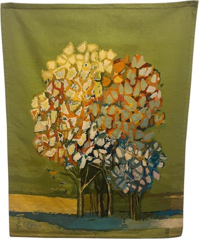 David Adickes David Adickes Tapestry Spring Trees Green Sky 