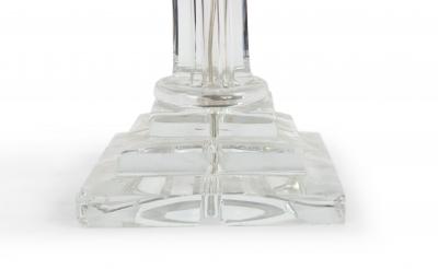 David Barrett American Crystal Barrett Column Table Lamp