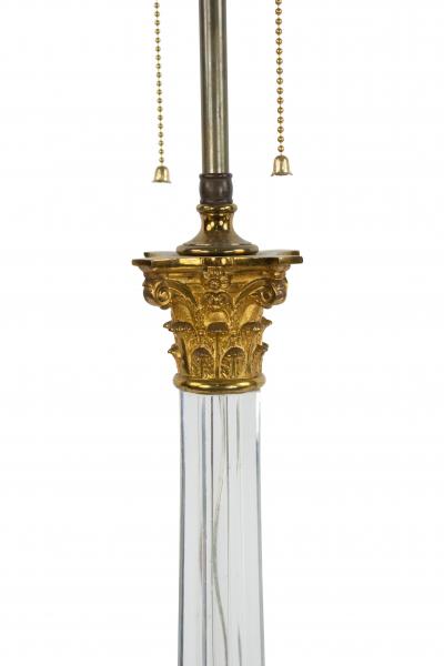David Barrett American Crystal Barrett Column Table Lamp