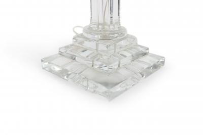 David Barrett American Crystal Barrett Column Table Lamp