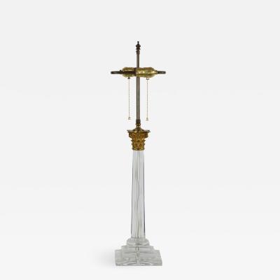 David Barrett American Crystal Barrett Column Table Lamp