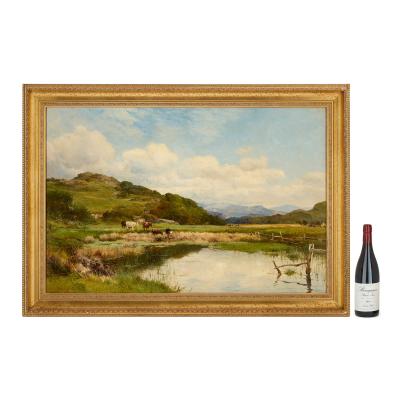 David Bates The Edge of the Moor near Barmouth a Landscape by David Bates