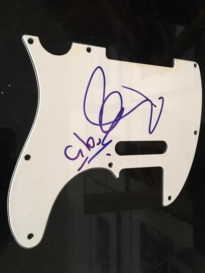 David Bowie Telecaster Pickguard Autographed by David Bowie