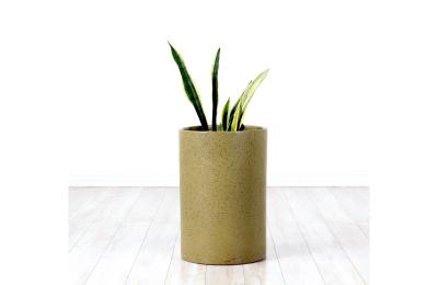 David Cressey California Modern Pro Artisan Olive Green Stoneware Planter by David Cressey