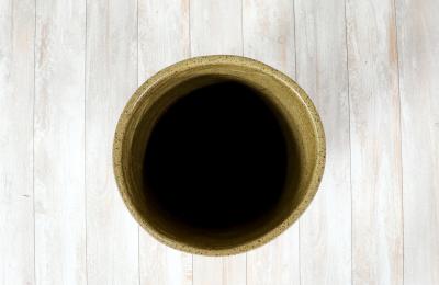David Cressey California Modern Pro Artisan Olive Green Stoneware Planter by David Cressey