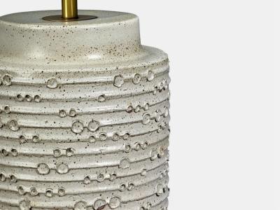 David Cressey David Cressey Earthtone Glaze Ceramic Large Table Lamps USA 1970s